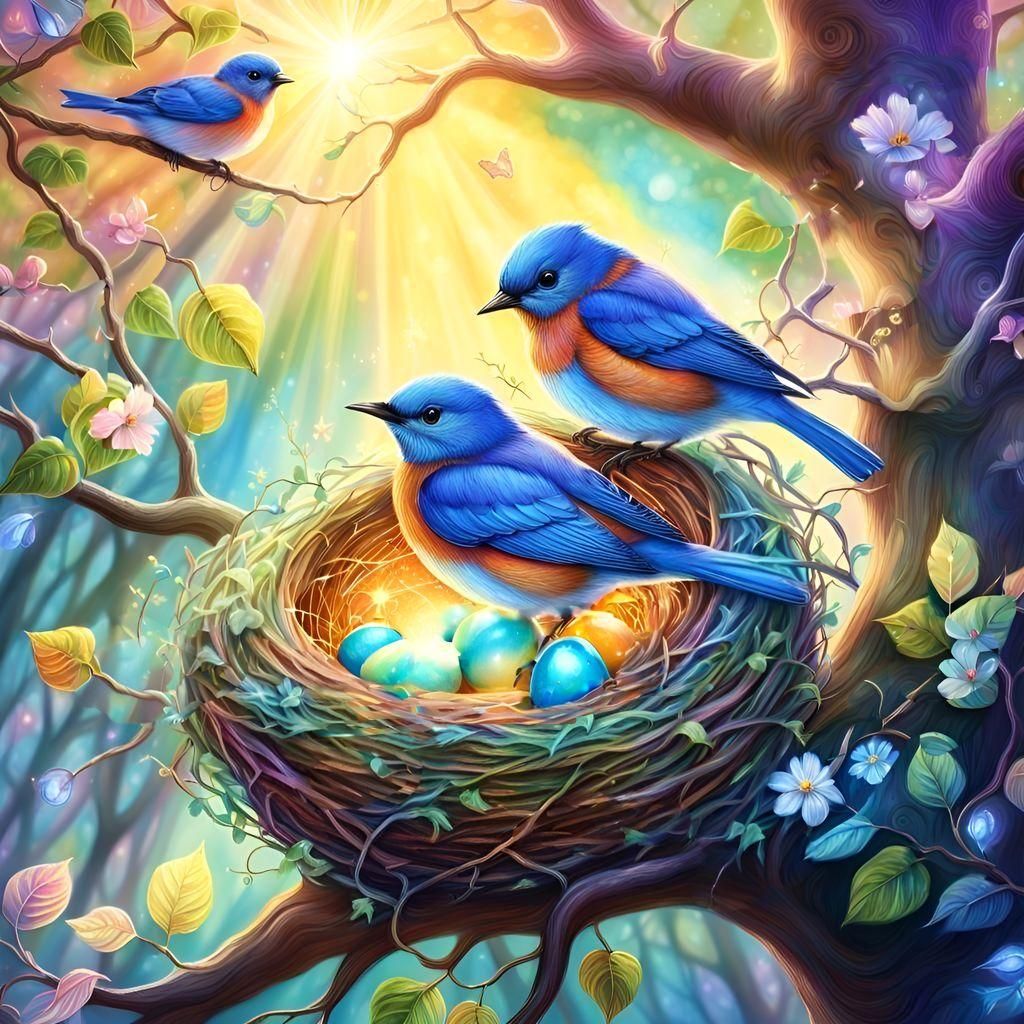 Blue Birds Nest 2