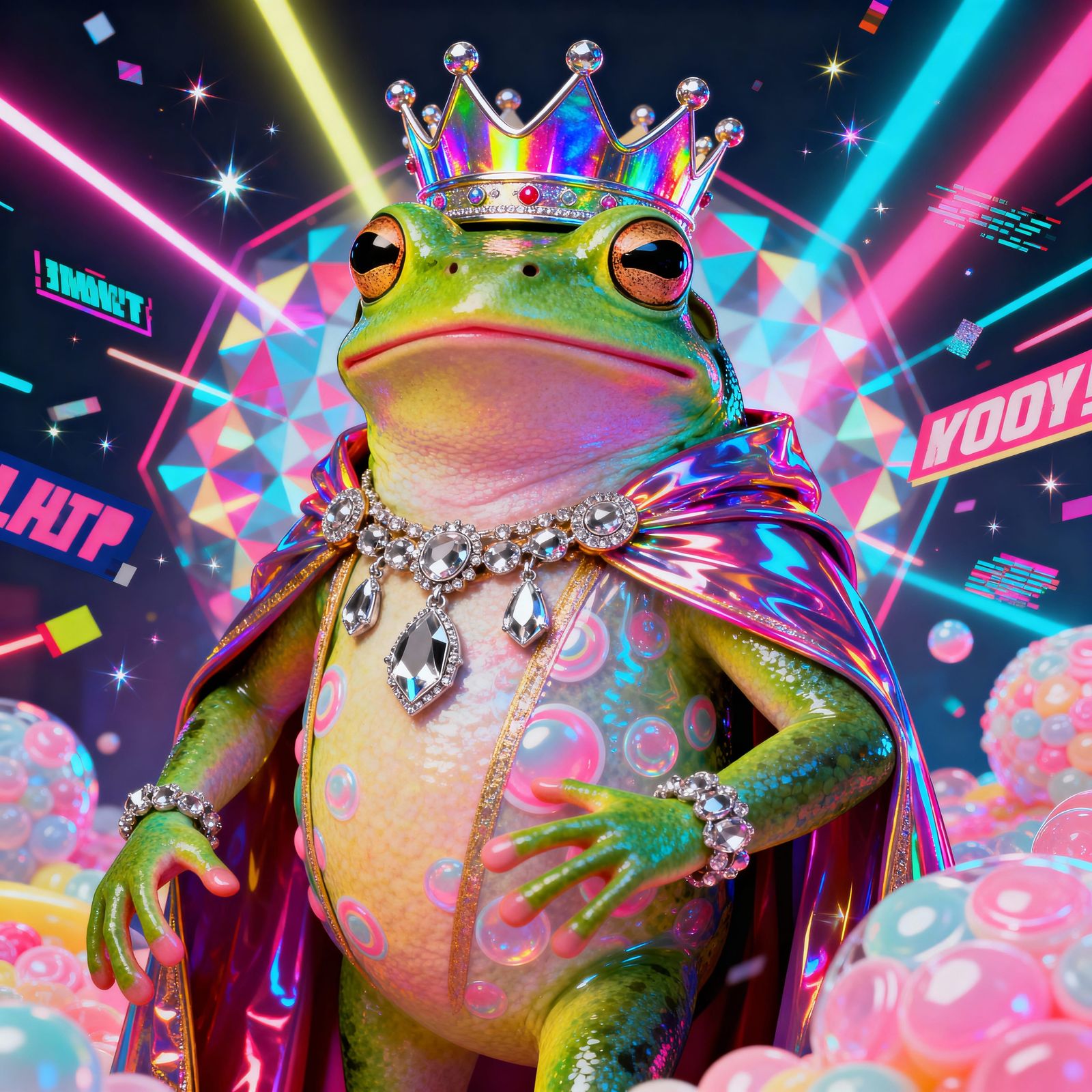 Hyperpop Frog King  by @Some Guy Named ______