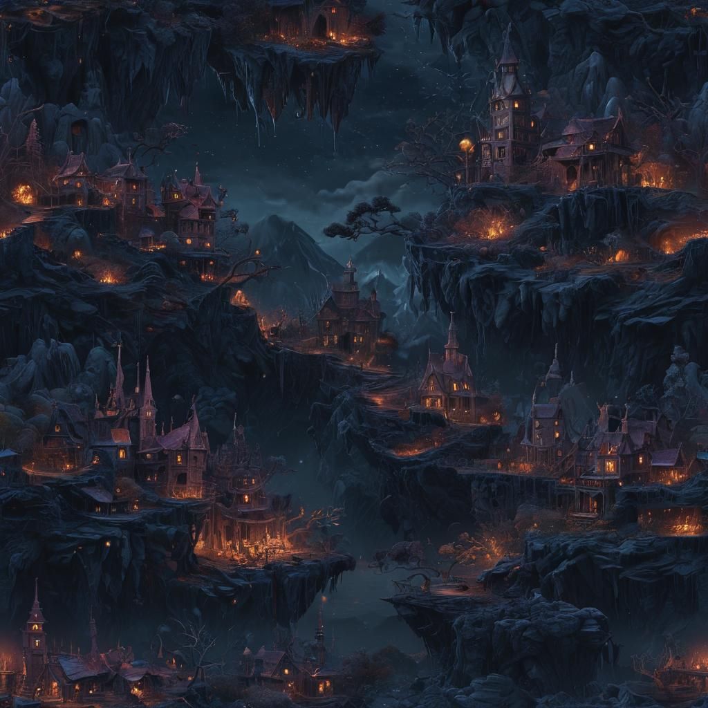 Things that go bump in the night detailed matte painting, de...