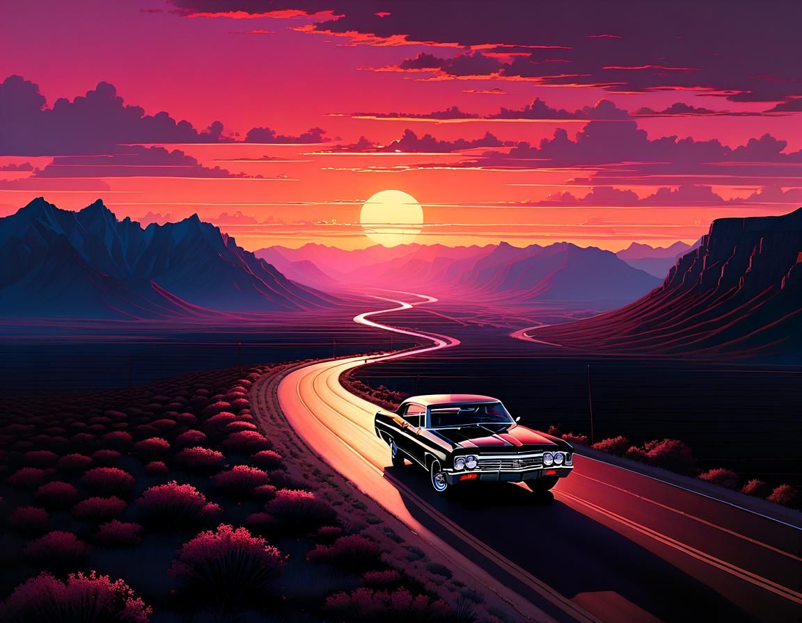 1967 Chevy Impala is always on the road  by @Marta
