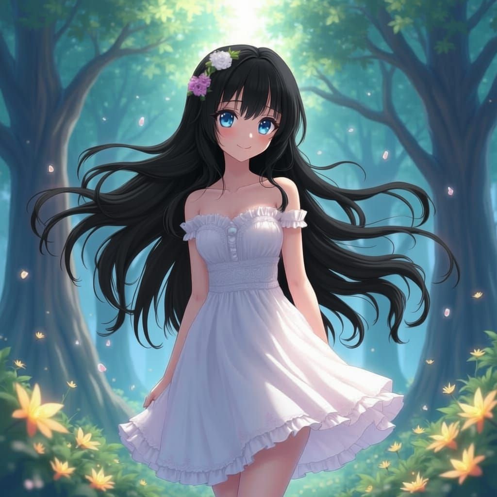 girl anime beautiful
