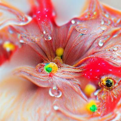 Flower with water droplets on it 8K resolution macro photogr...