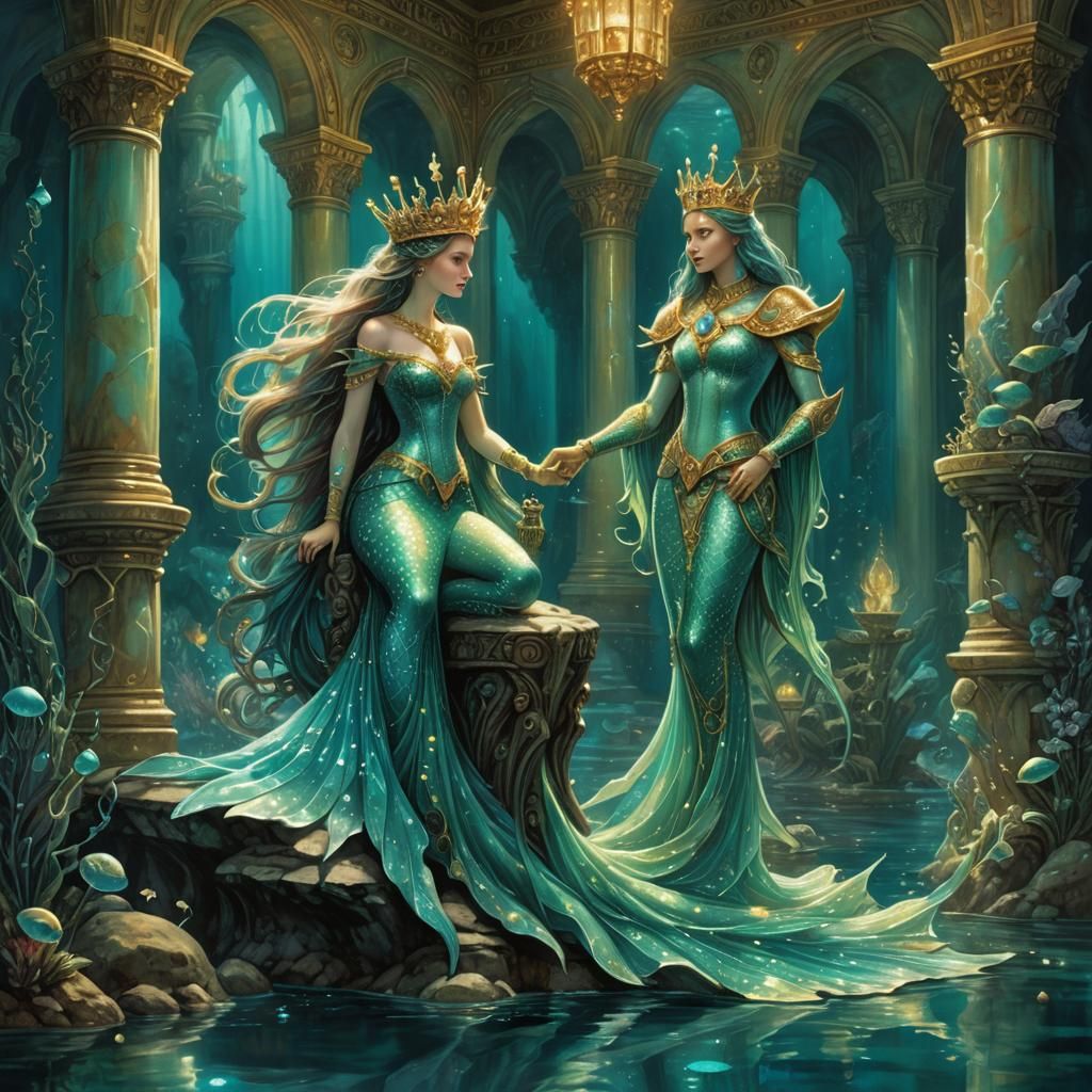 Merfolk Royalty - AI Generated Artwork - NightCafe Creator