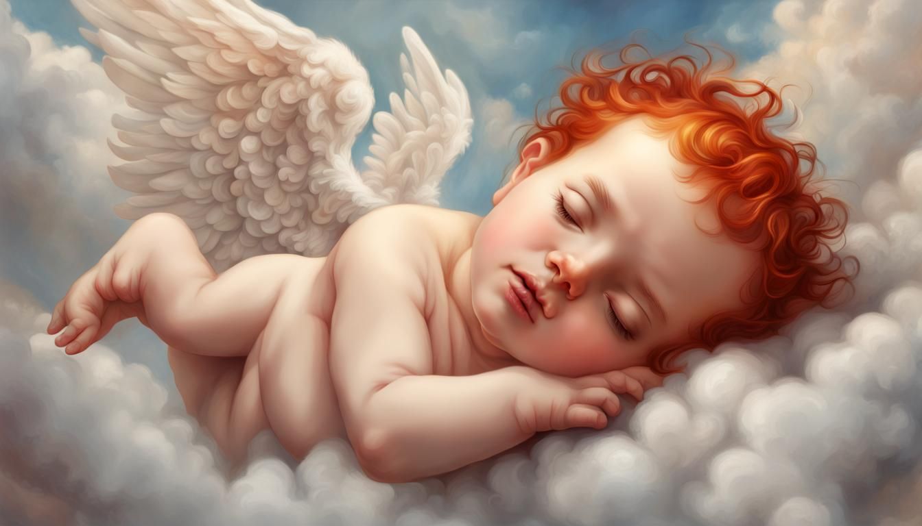 BABY CHERUBS SLEEPING 9 AI Generated Artwork NightCafe Creator