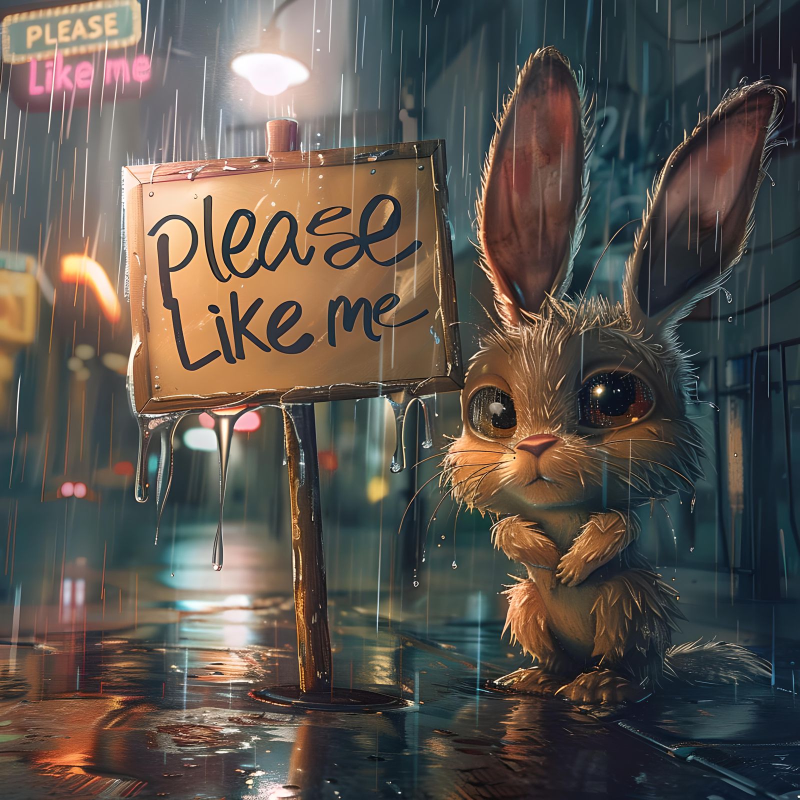 Sad and Lonely Bunny