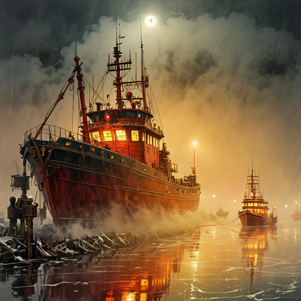 Japanese fleet of fishing boats #3