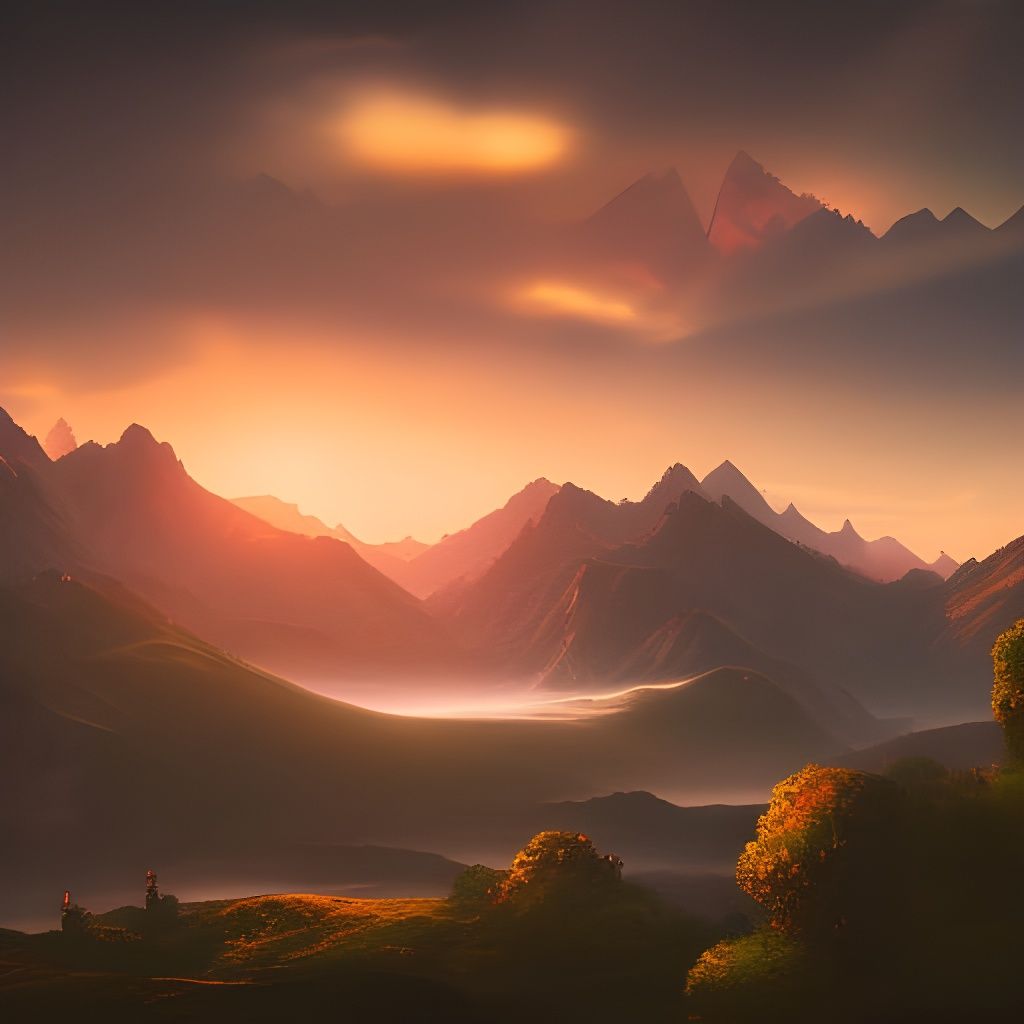 Sunrise over the mountains