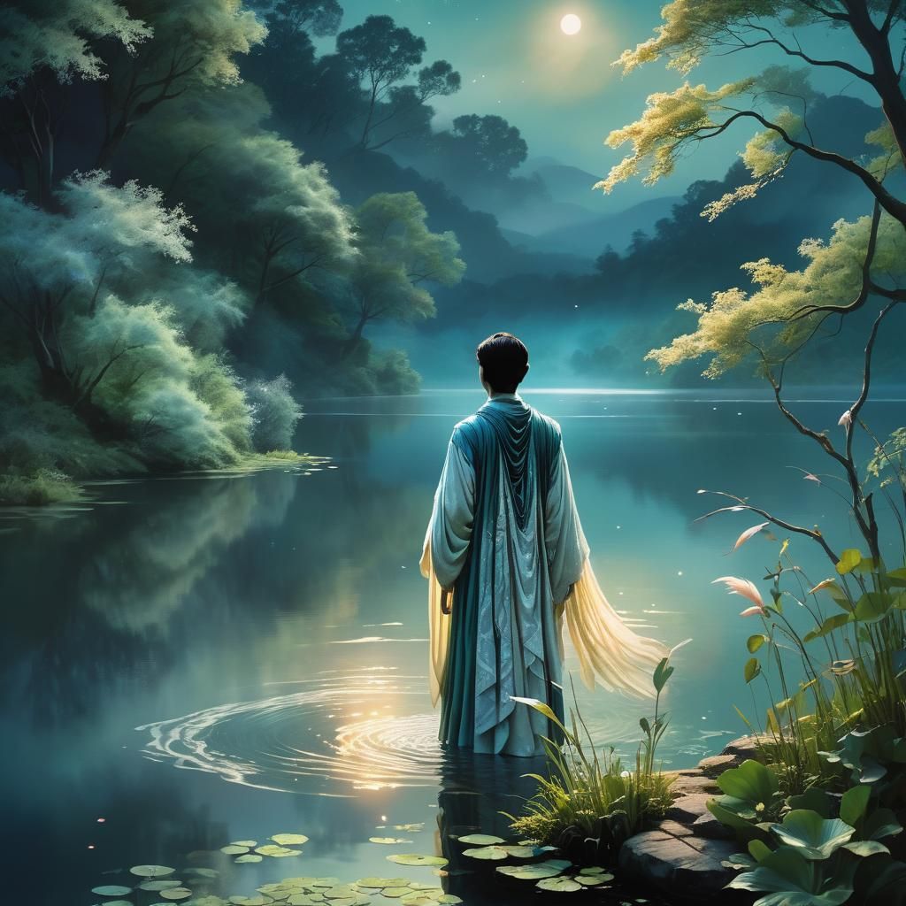 Dreamlike Kingdom of Whispers in Moonlight