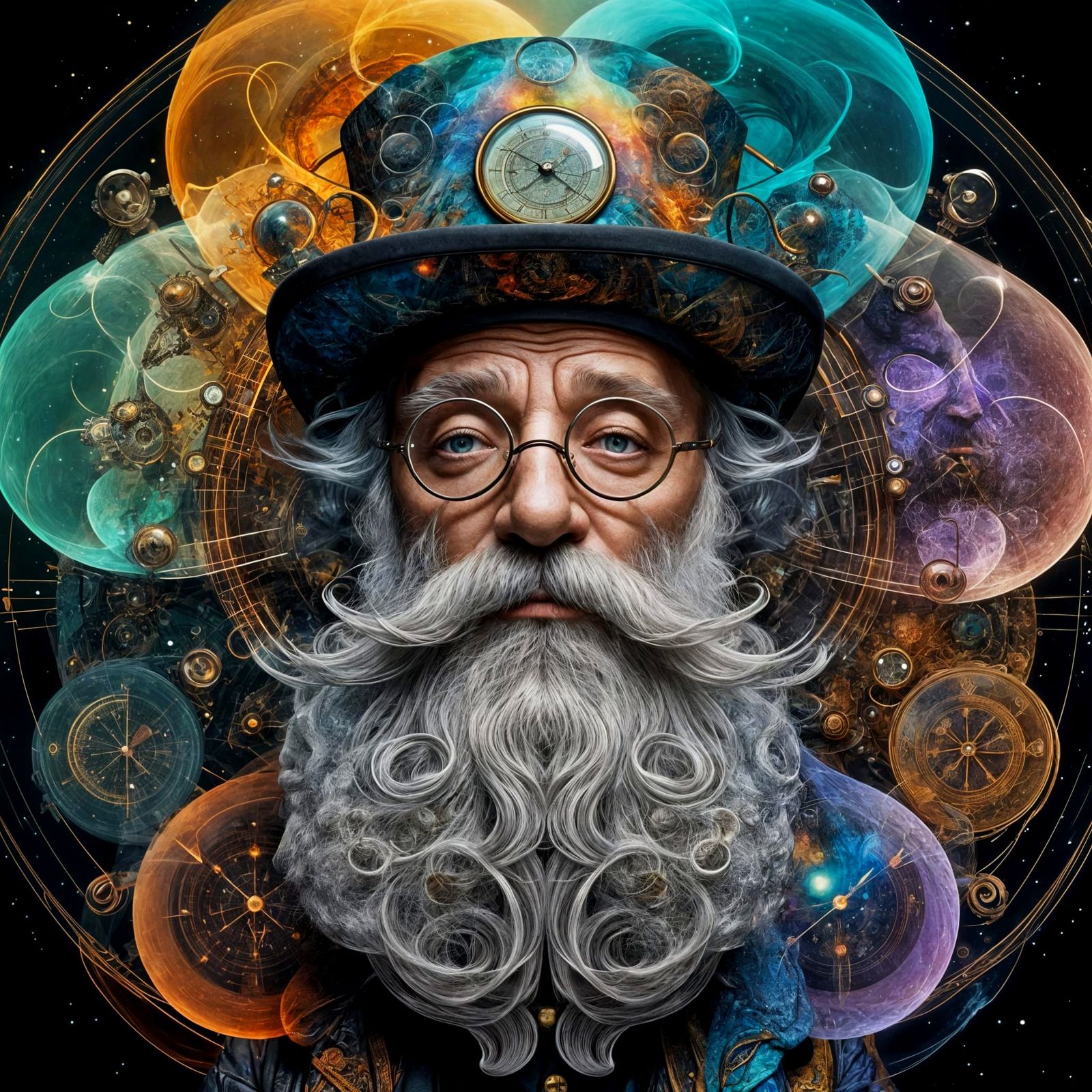 Father Time and his Whimsical Beard  by @T Scott