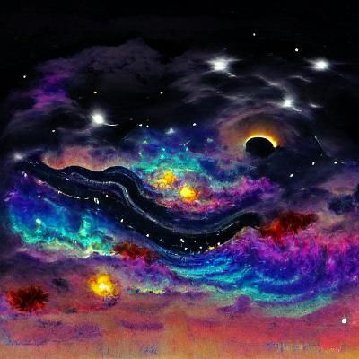 Cosmic night sky