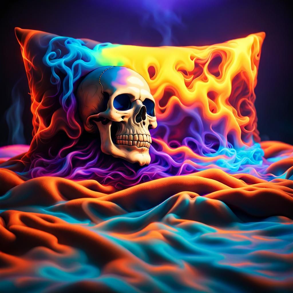 Decorative Pillow with Skulls
