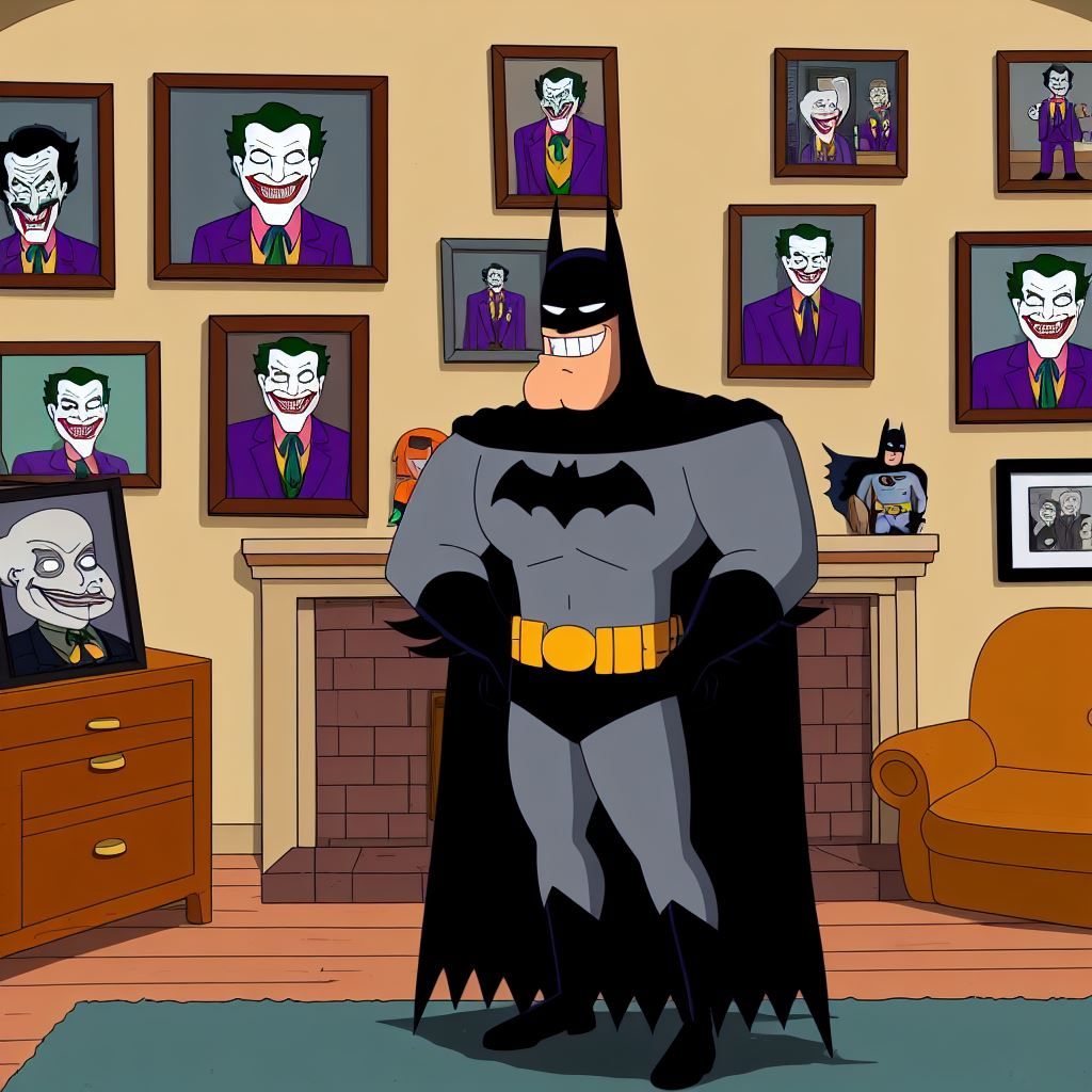 Batman Family Guy at home