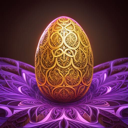 Golden Easter egg - AI Generated Artwork - NightCafe Creator