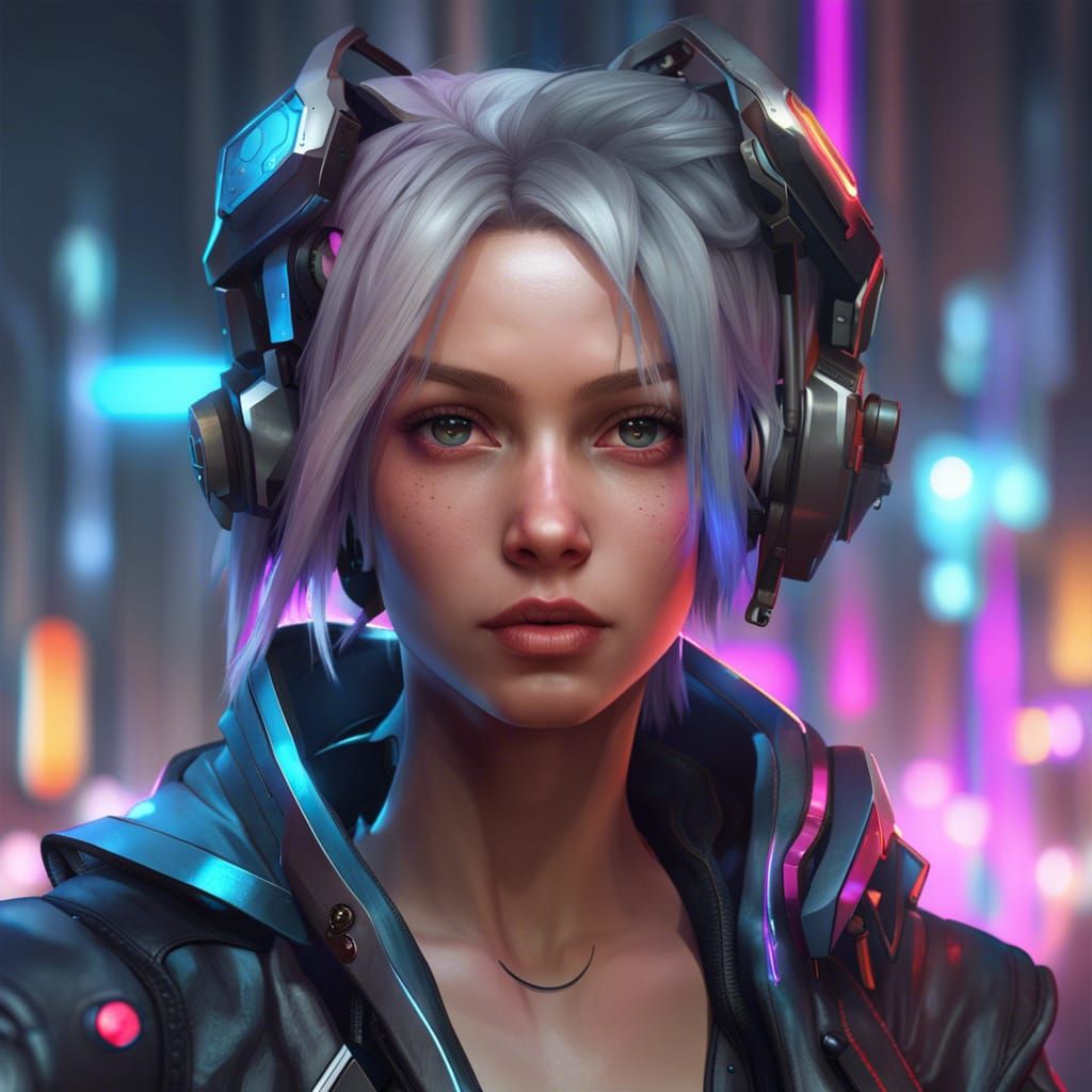 Cyberpunk girl - AI Generated Artwork - NightCafe Creator