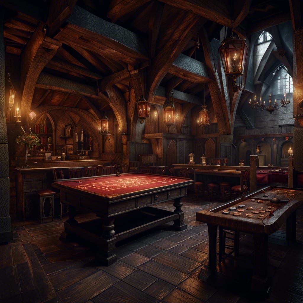 Medieval/Fantasy Gambling Den AI Generated Artwork NightCafe Creator