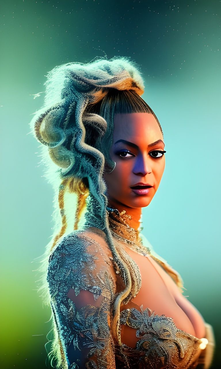Beautiful Beyoncé HDR photorealistic intricately detailed hy...