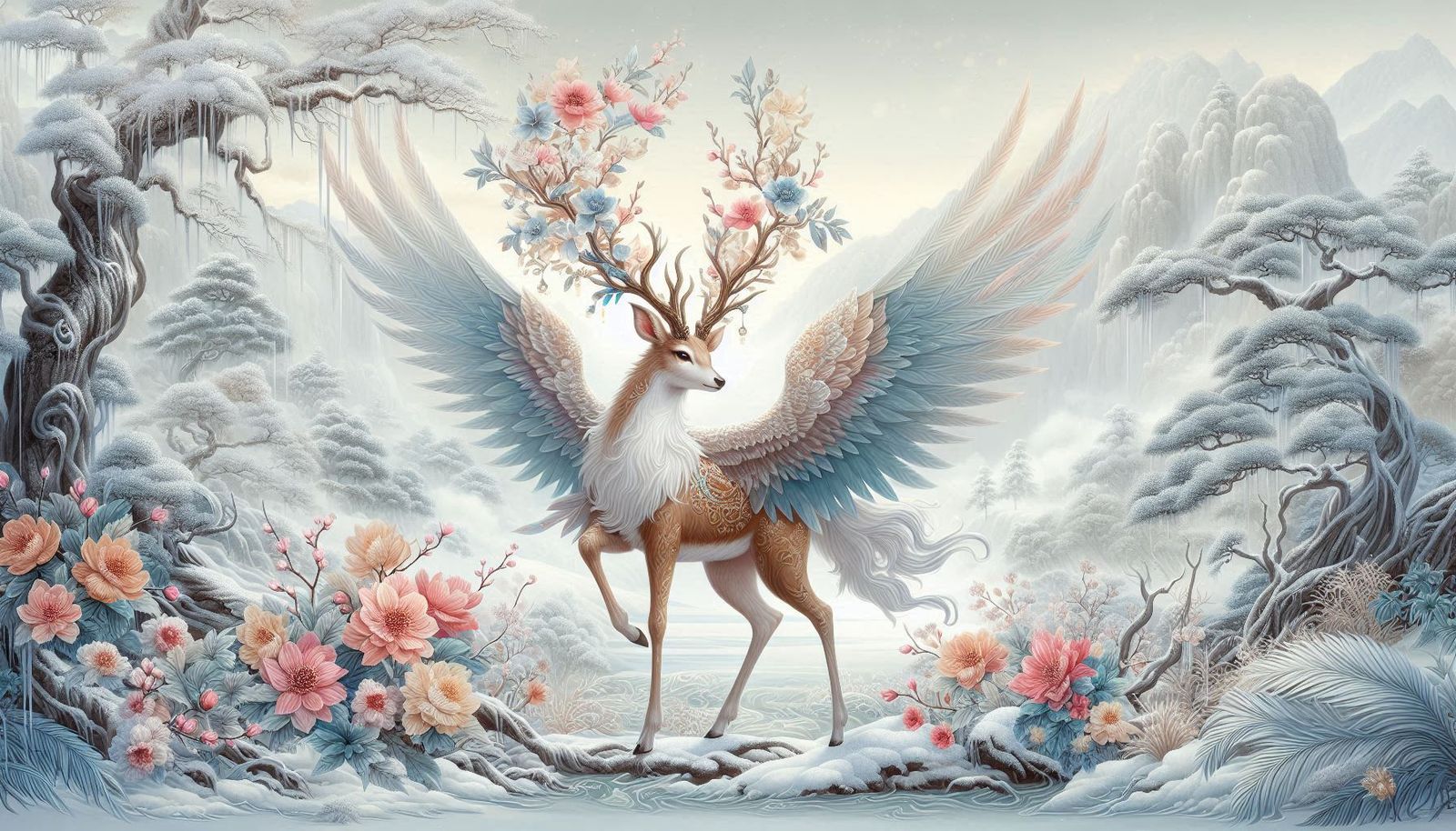 The Winter Crowned Stag  by @Nikki
