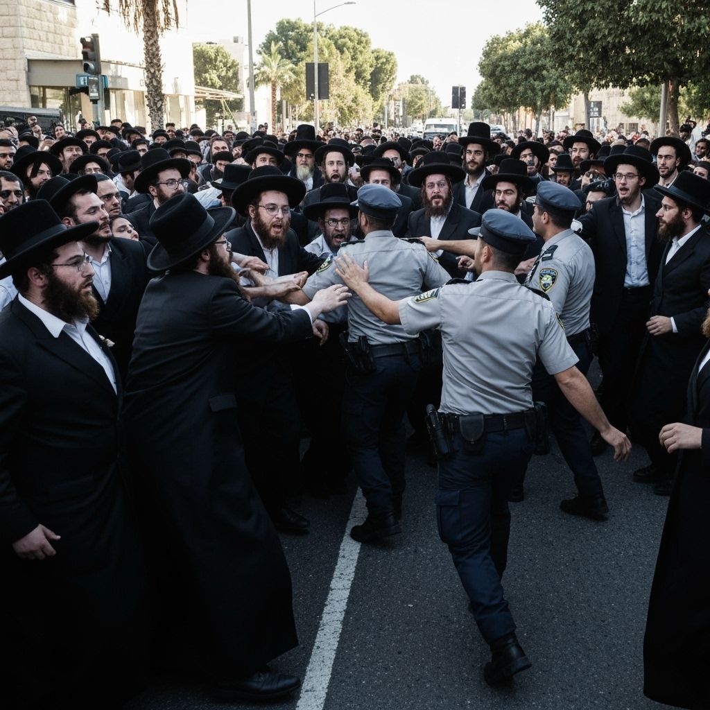 Intense Protest: Ultra-Orthodox Jews Clash with Police
