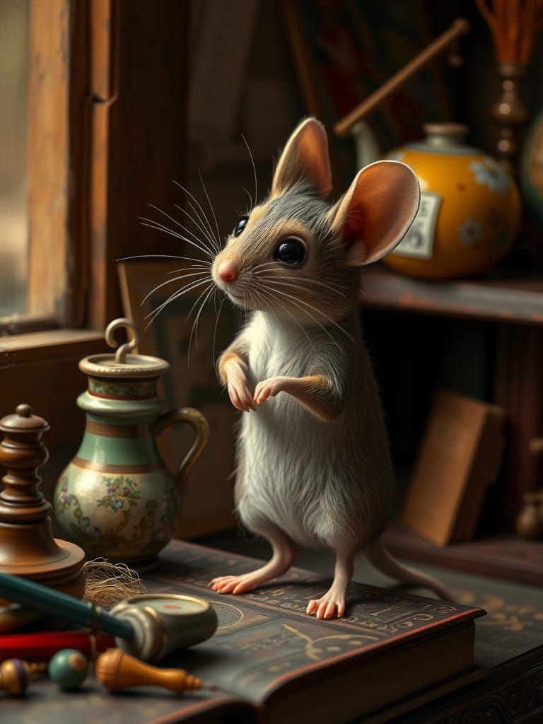 Her name was Whiskers. She was just a tiny house mouse, but she was a dreamer.  by @Merlinprincesse