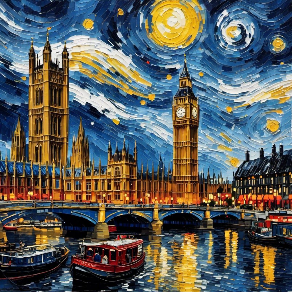 <lora:ColorfulXLv2:1.0> London quarter Big Ben tower people colorful 