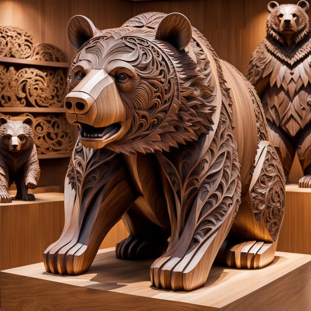 sculpture d'ours