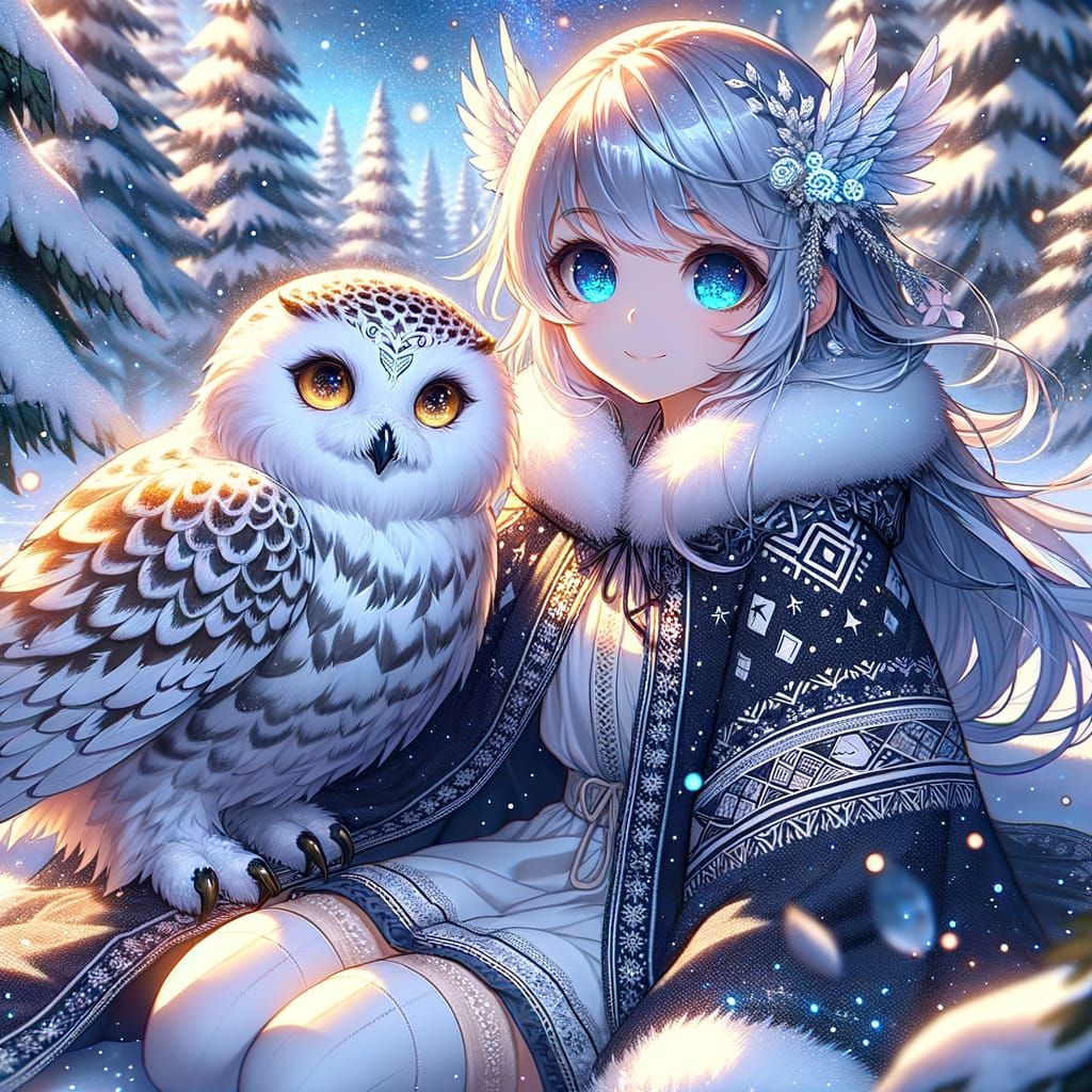 Snow Owl Princess  by @CreateJoy