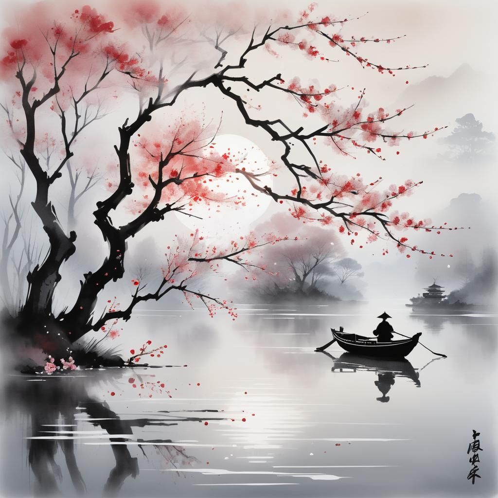 Fisher boat silhouette