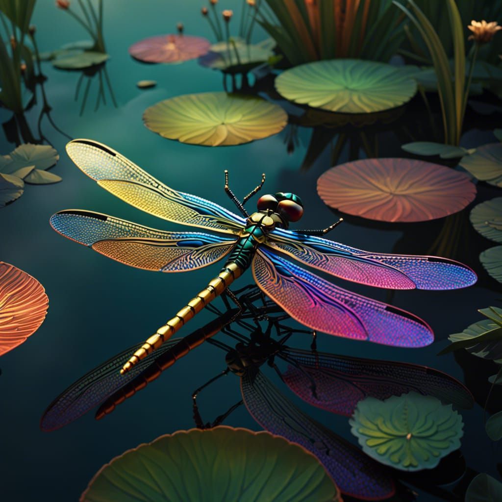 A beautiful detailed Dragonfly  by @MingNoi
