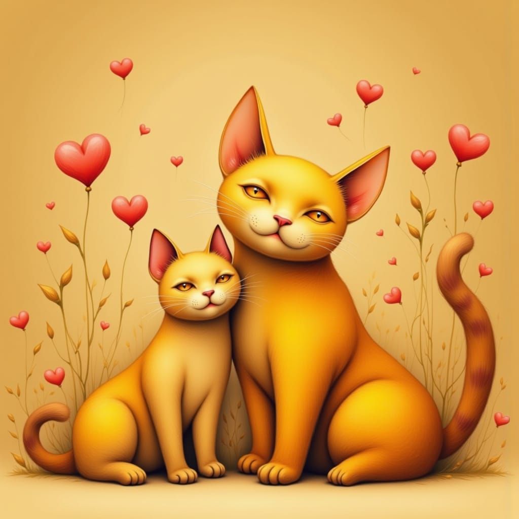 Fantasy Cats sending their love (1) 