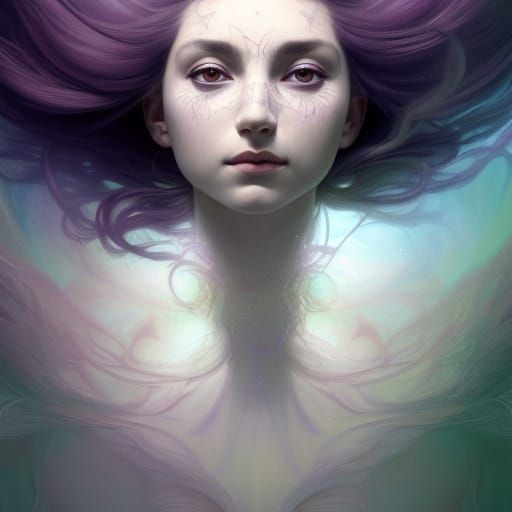 girl with purple hair