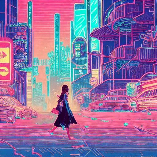 Neon street scene 003