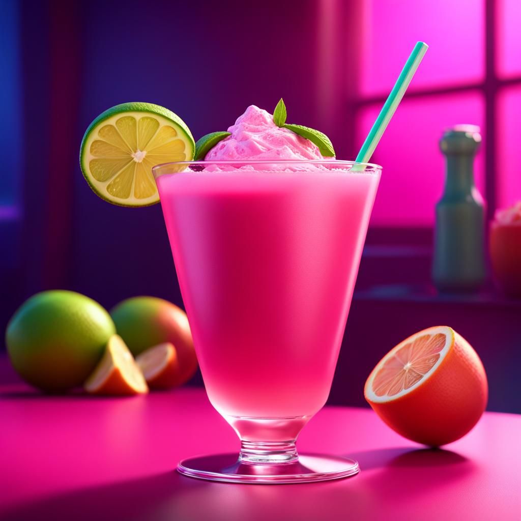 pink daiquiri drink AI Generated Artwork NightCafe Creator