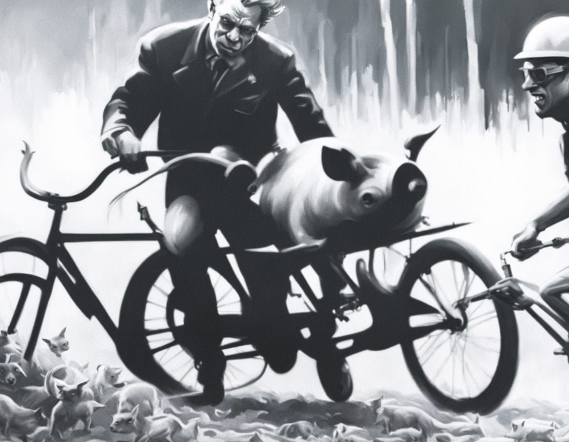 Satan on a dirty bike