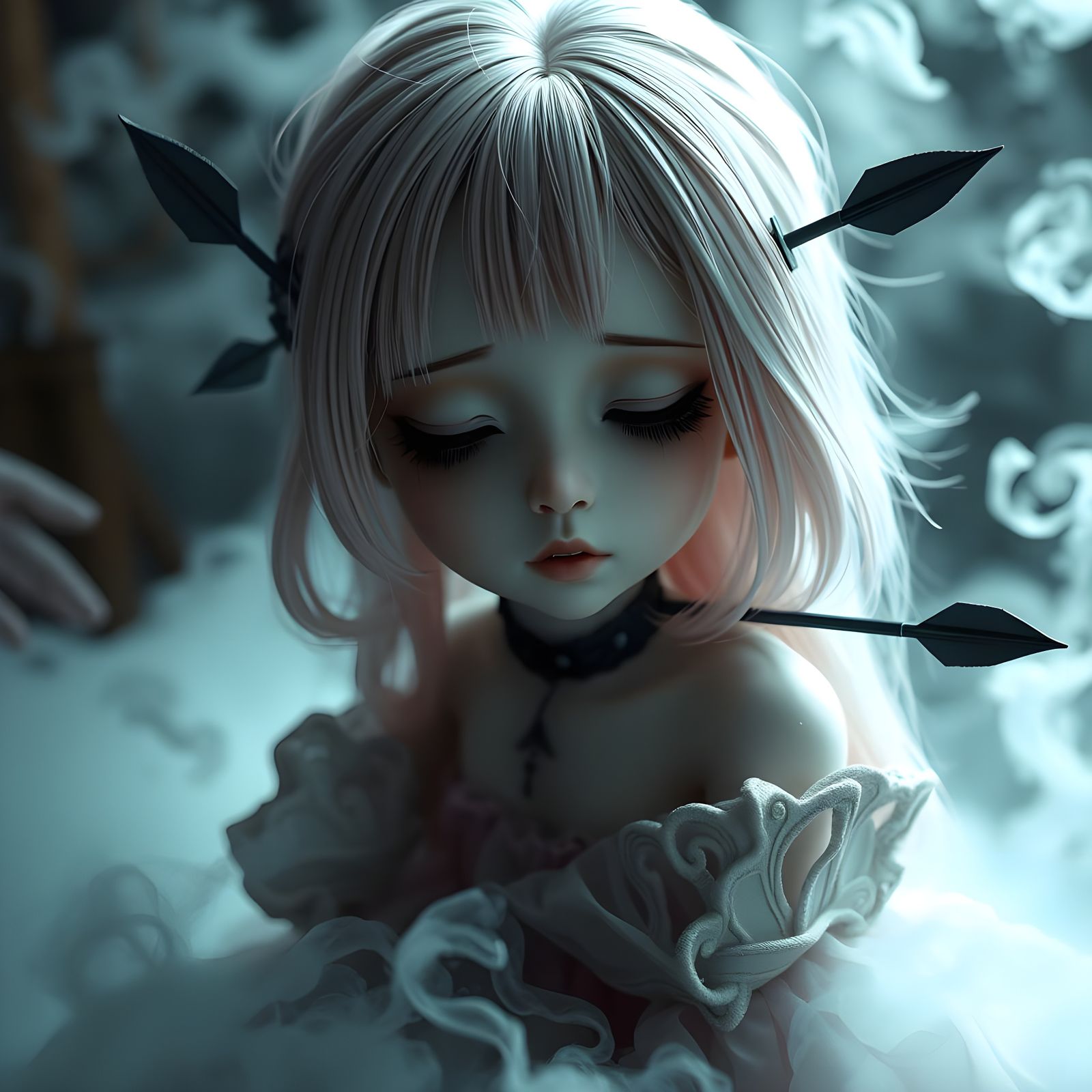 Gothic Fairy Tale Goddess in Icy Colors