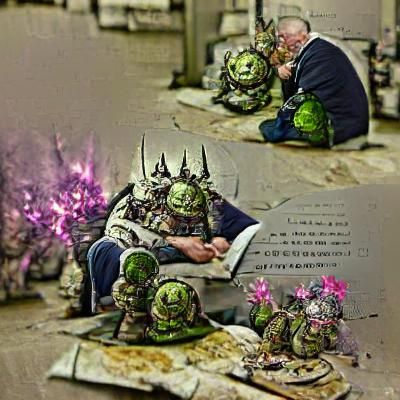 Papa Nurgle telling his little nurglings stories about the b...