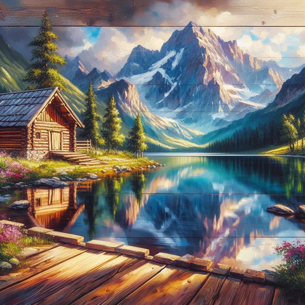 Rustic cabin by the lake