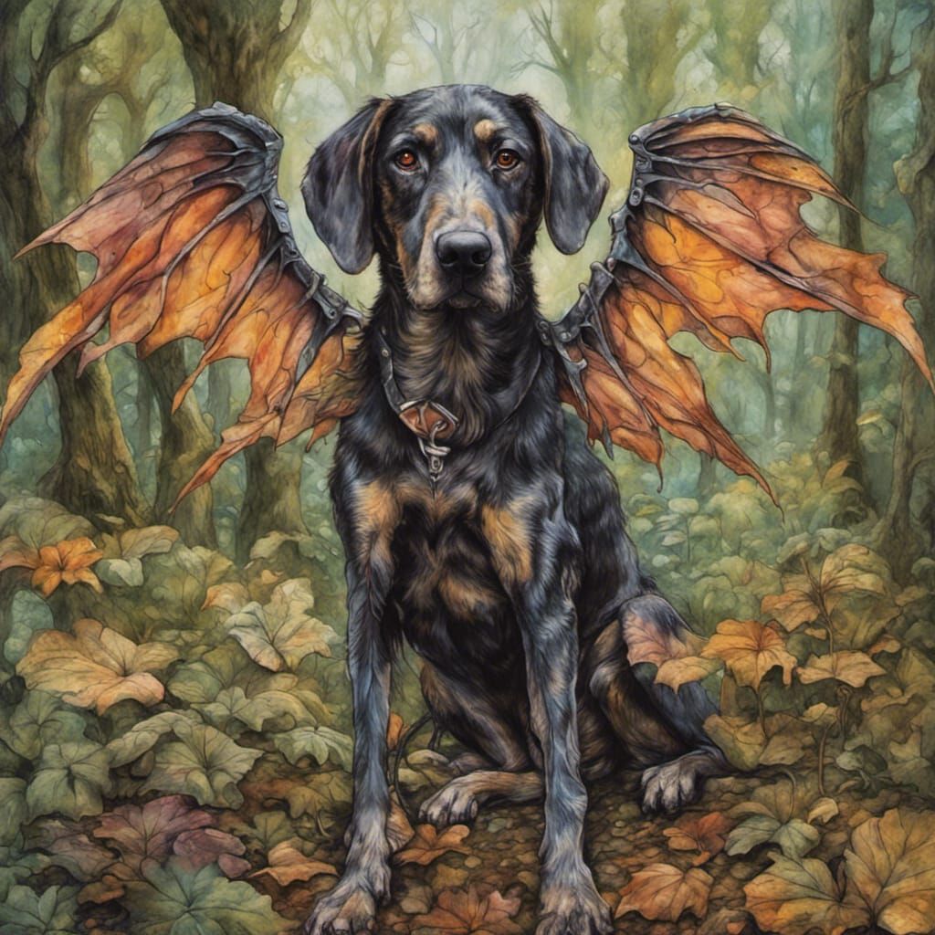 Plott Hound Fairy  by @Morrigan Austin