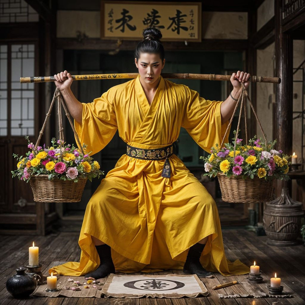 The immortal flower boy, enjoys an evening of art