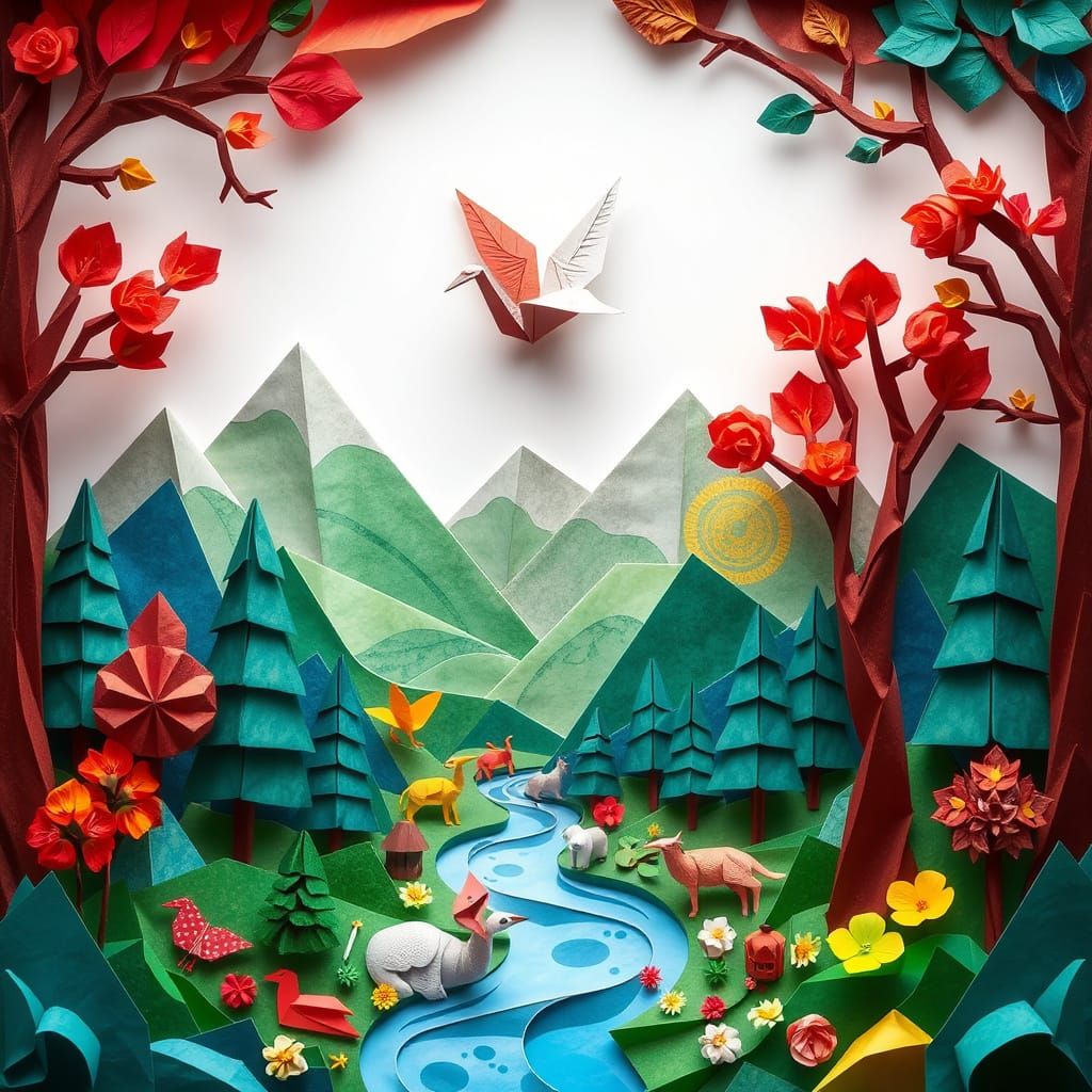 Nature folded  by @BulePanda