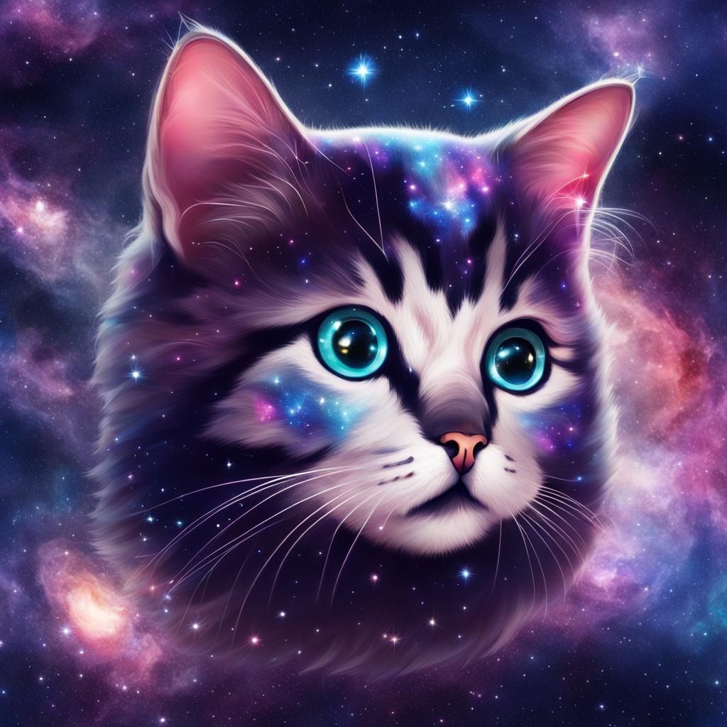 Galaxy kitty - AI Generated Artwork - NightCafe Creator