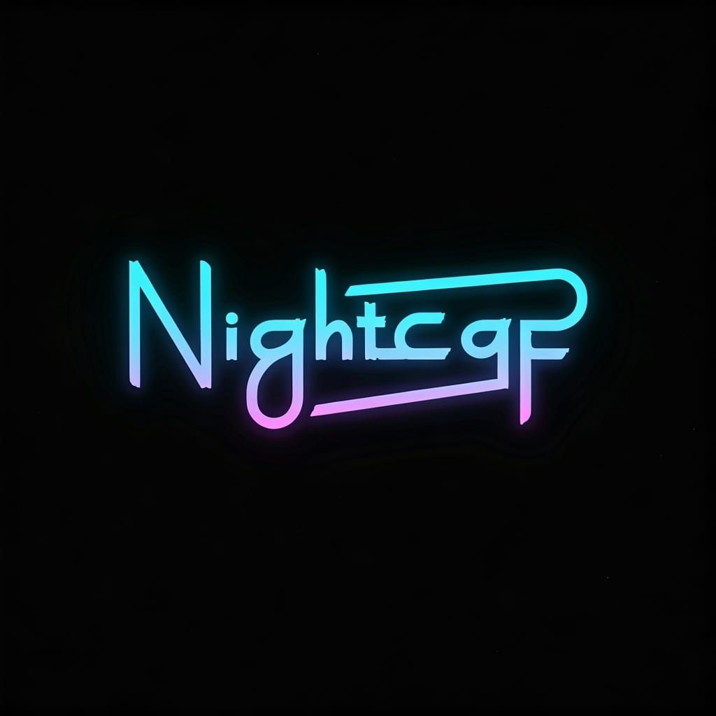 Sleek Neon Logo for Nightcap Website
