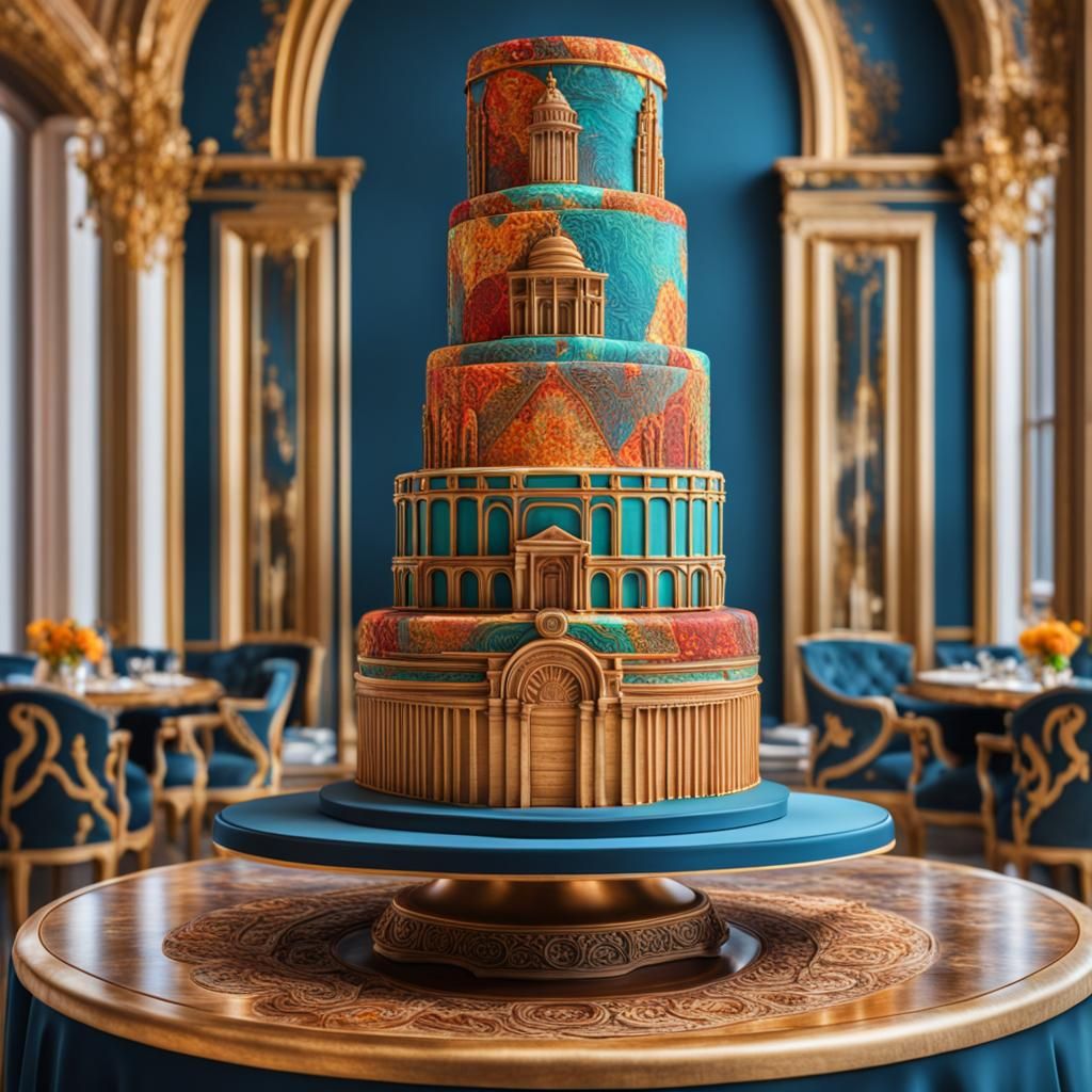 A cake inspired by a famous landmark, turning it into a delicious and