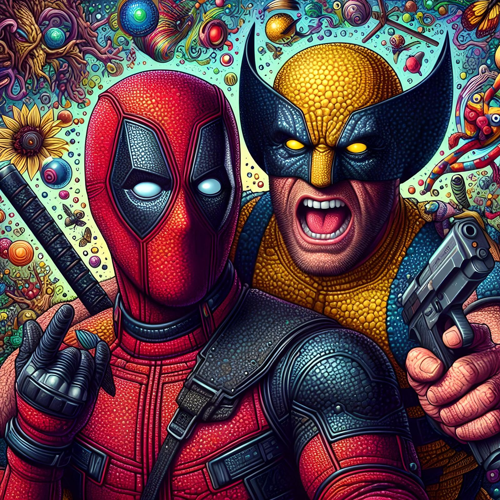 Deadpool and Wolverine - AI Generated Artwork - NightCafe Creator