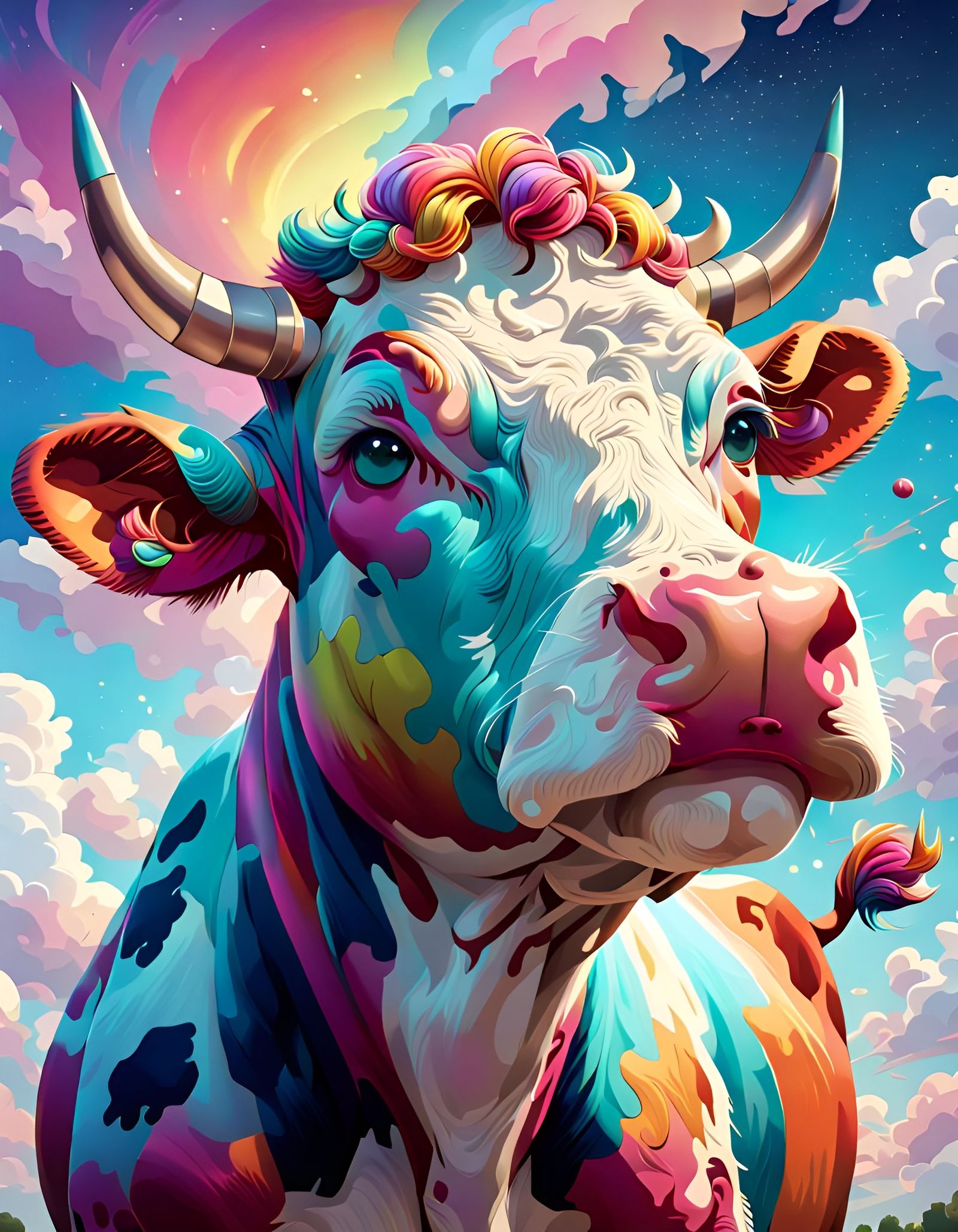 Happy cow - AI Generated Artwork - NightCafe Creator