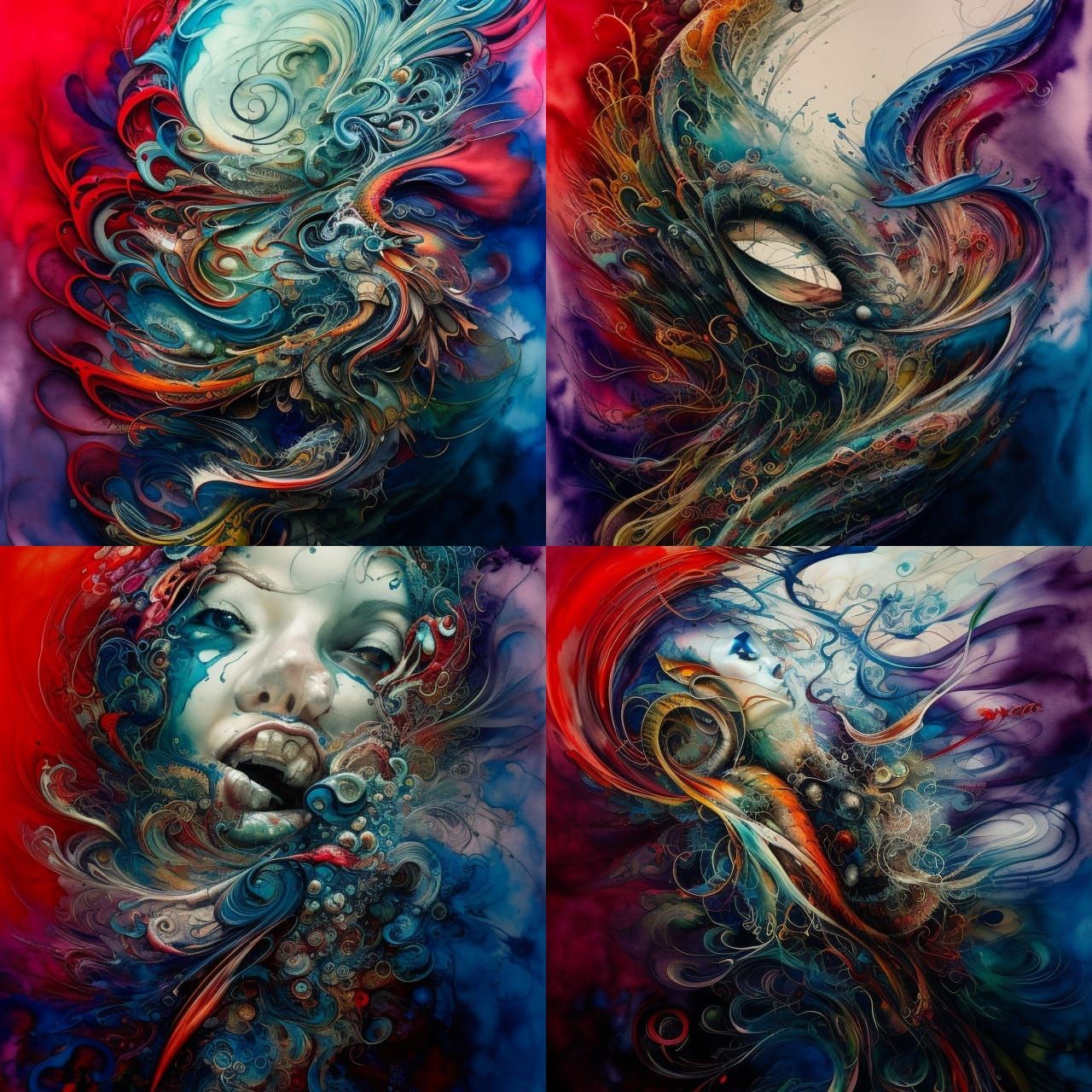 a mindblowing experience: colourful ink flow: 8k resolution ...