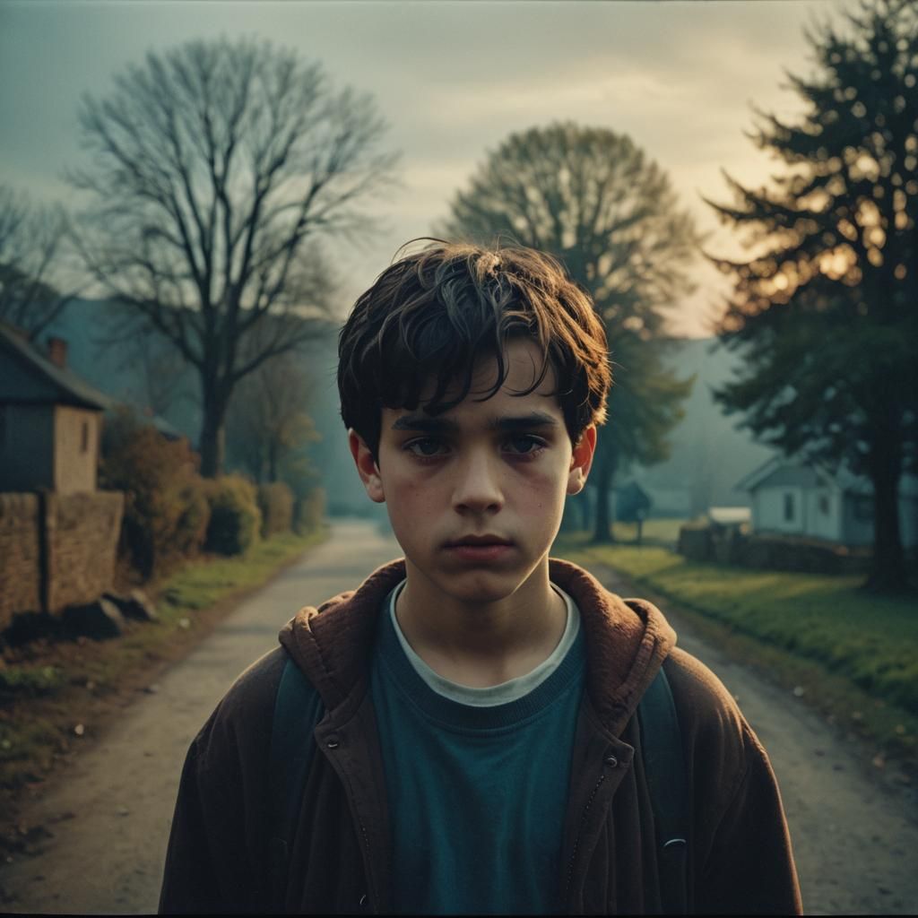 This cinematic still portrays the viewpoint of an autistic i...