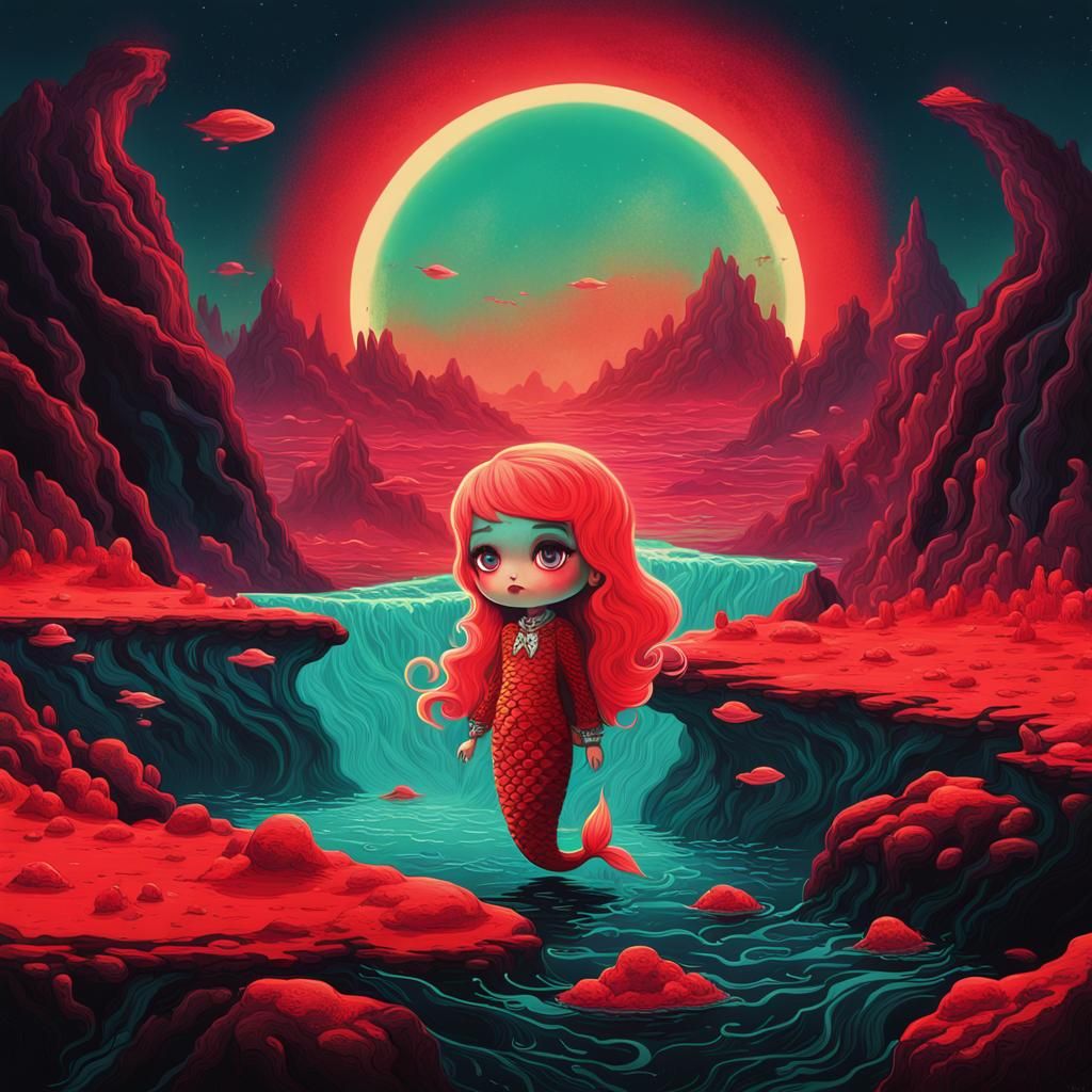 Lava mermaid