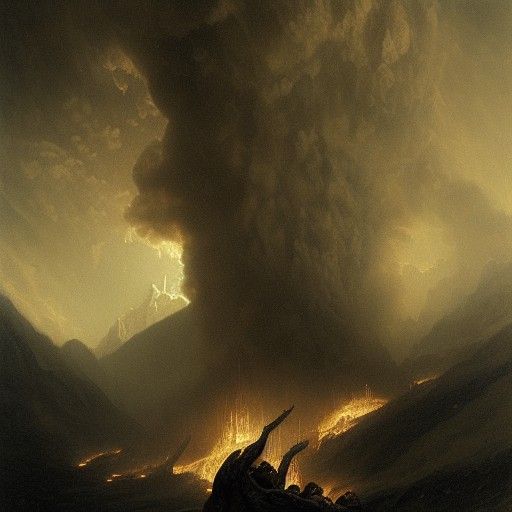 Mount Olympus in Flames AI Generated Artwork NightCafe Creator