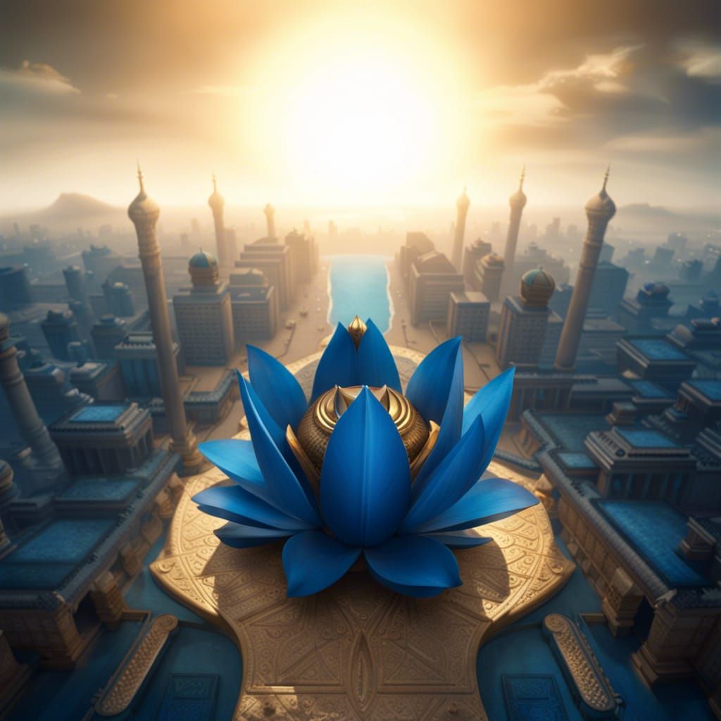 Egyptian Blue lotus from the top 