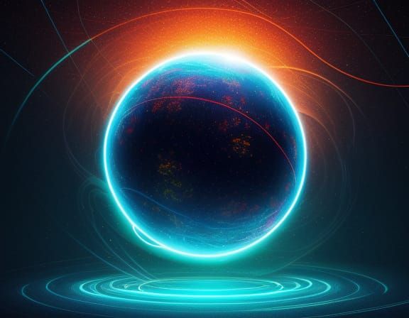 surreal scenery, surrealism, glowing lines,  quantum portal, beautiful orbs of light with an interesting and original blend of objects,